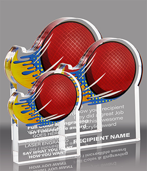 Dodgeball Splatters Acrylic Awards