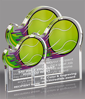 Tennis Splatters Acrylic Awards