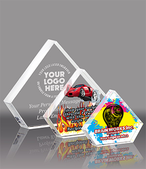 Arrowhead Acrylic Awards - Engraved or Color