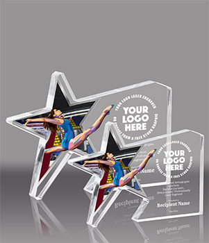 Gymnastics Female Galaxy Star Acrylic Awards