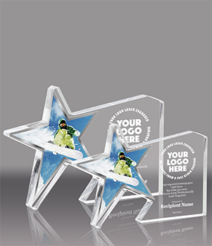 Snowboard Galaxy Star Acrylic Awards