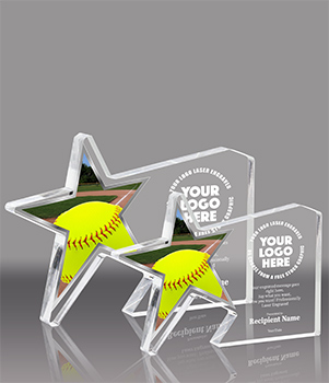 Softball Galaxy Star Acrylic Awards