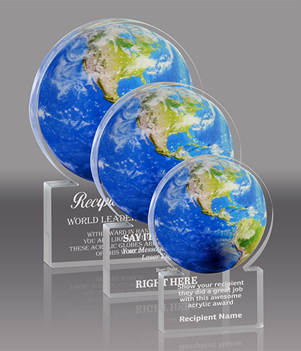 Acrylic Full Color Globe Awards