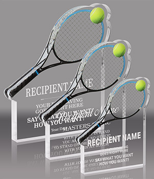 Tennis Racquet Acrylic Awards