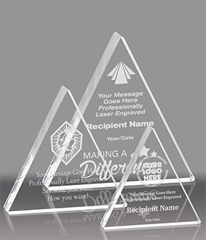 Acrylic Triangle Awards - Engraved