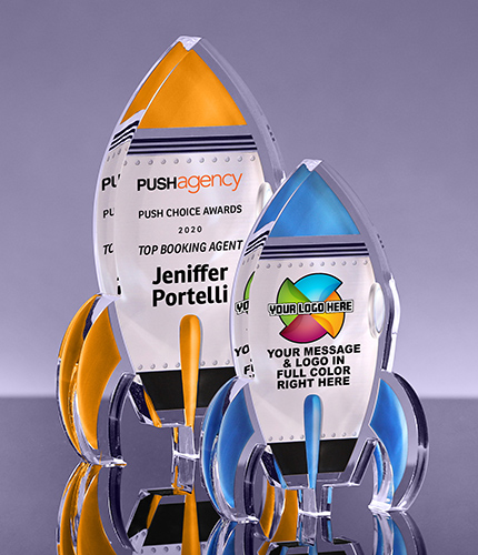 Acrylic Color Rocket Awards - Full Color