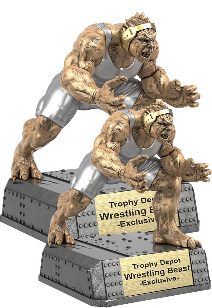 Wrestling Beast Sculpture Trophies