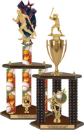 Baseball Three-Post Trophies