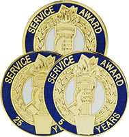 Years of Service Award Enameled Round Pins