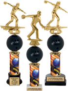 Bowling Squeeze & Spin Riser Trophies
