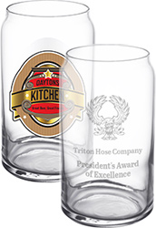 16 oz. Beer Can Glasses - Engraved or Color