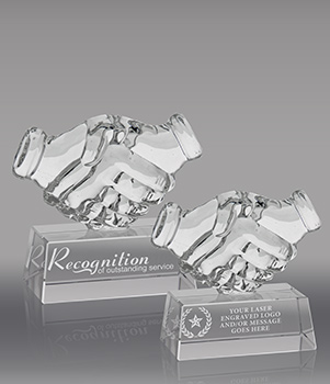 Handshake Crystal Awards