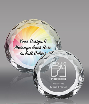 Satellite Crystal Awards - Engraved or Color