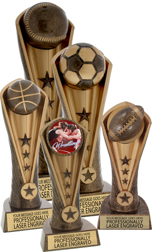 FOOTBALL SOCCER TROPHY 3 SIZES AVAILABLE ENGRAVED FREE 2D DESIGN PLAYER TROPHIES 