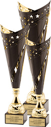Two-Tone Black and Gold Stars Split Cups