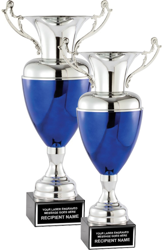 Metal Azzurro Italian Cups