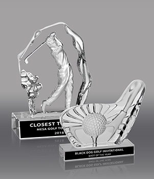 Sculpted Glass Golf Awards