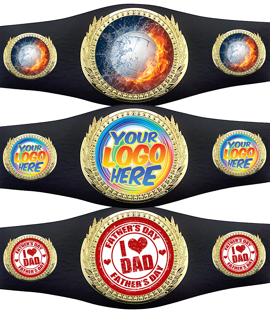 40 inch Youth Triple Art Champion Award Belts - Stock or Custom