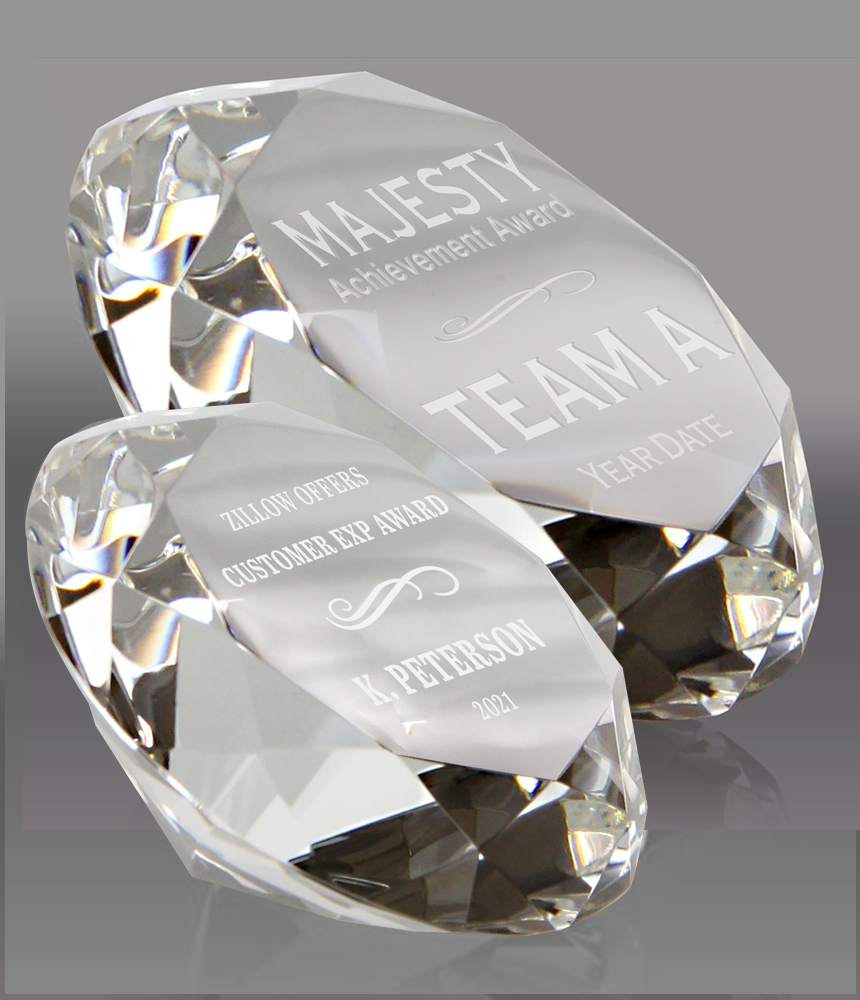 Clear Crystal Diamond Paperweights