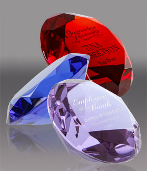 Crystal Diamond Paperweights