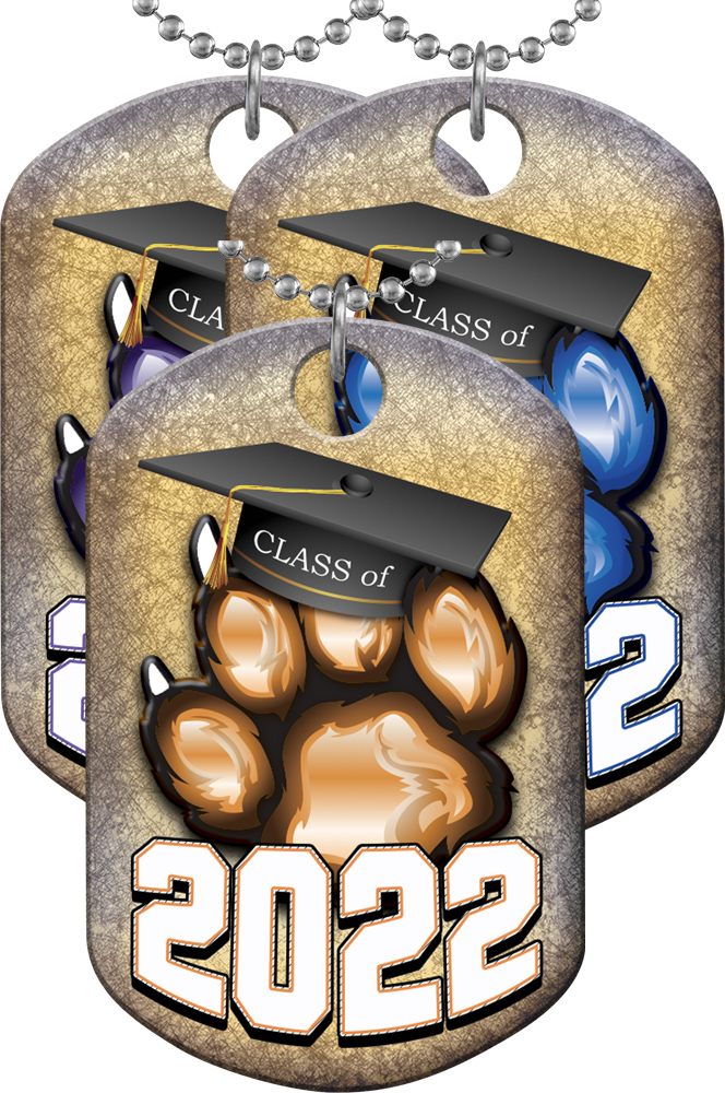 Class of 2022 Paw Monster Dog Tags