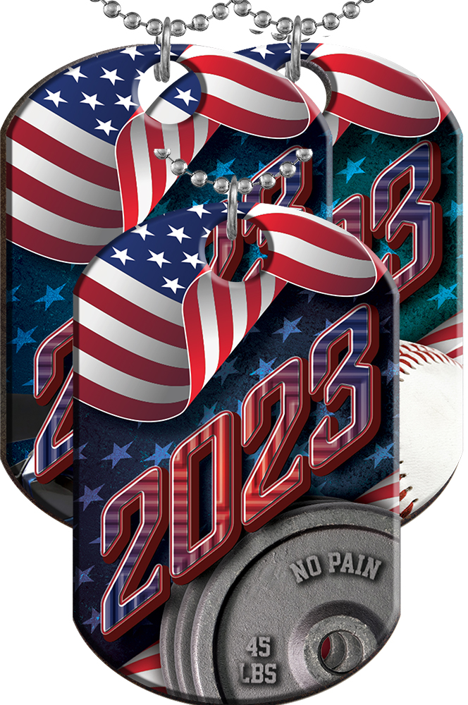 2023 US Flag Monster Dog Tags