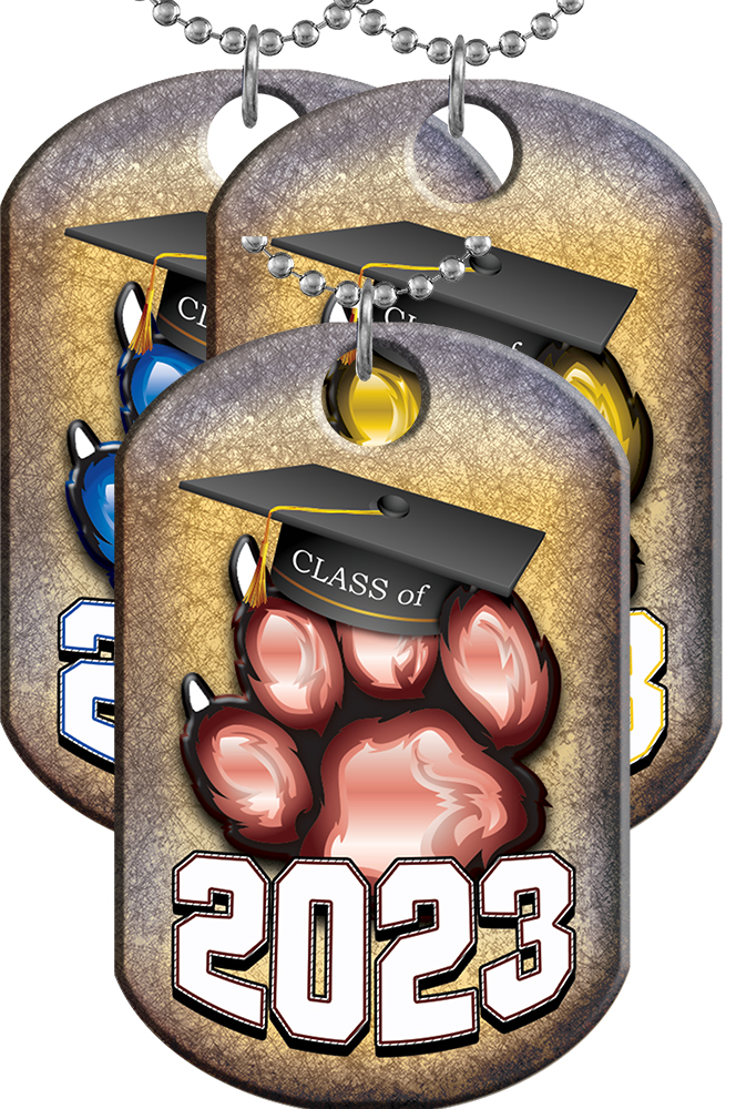 Class of 2023 Paw Monster Dog Tags