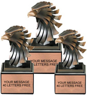 Modern Bronze Eagle Head Resin Trophies