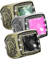 Fantasy Championship Rings with Faux Stone