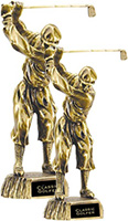 Gold Metallic Classic Golfer Resin Trophies