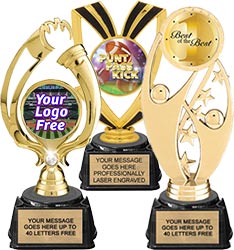 Color Insert Trophies on Synthetic Bases - Stock or Custom