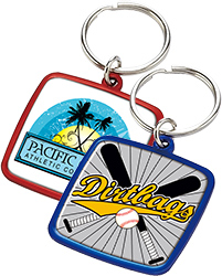 Custom Square Aluminum Keychains