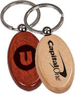 Oval Wooden Key Chains