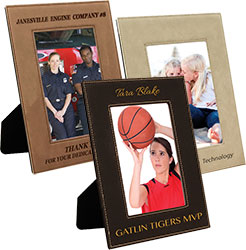 7.75 x 9.75 Laserable Leatherette Picture Frames