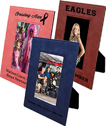 6.75 x 8.75 Laserable Leatherette Picture Frames