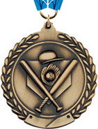 Baseball Wreath Framed Medal
