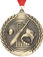 Cricket Wreath Framed Medal