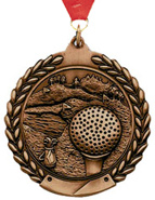 Golf Wreath Framed Medal