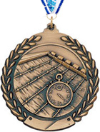 Swimming Wreath Framed Medal