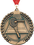 Tennis Wreath Framed Medal