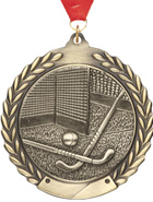 Field Hockey Wreath Framed Medal