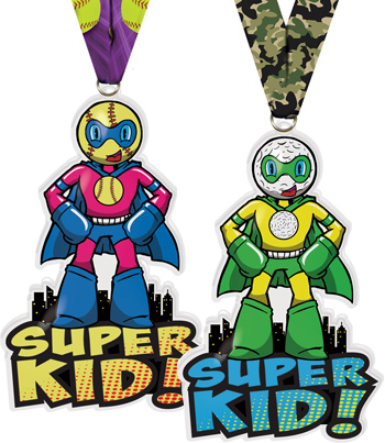 Exclusive Super Kid Sports Acrylic Medals- 4 inch