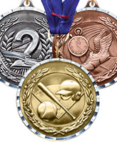2.75 inch Diecast Medals with Diamond Cut Borders