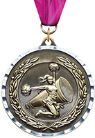 Cheer Diecast Medal with Diamond Cut Border