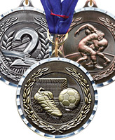 Diecast Medals with Diamond Cut Borders