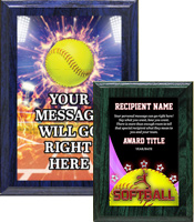 Softball ColorPlate Plaques