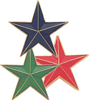 Color Enameled Star Pins