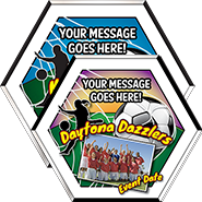 Full Color Hexagon Soccer Plaques with Your Photo
