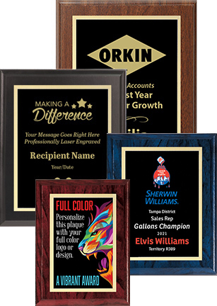 Full Plate Plaques - Engraved or Color