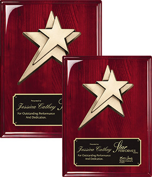 Rosewood Piano Finish Plaques with Double Star Castings